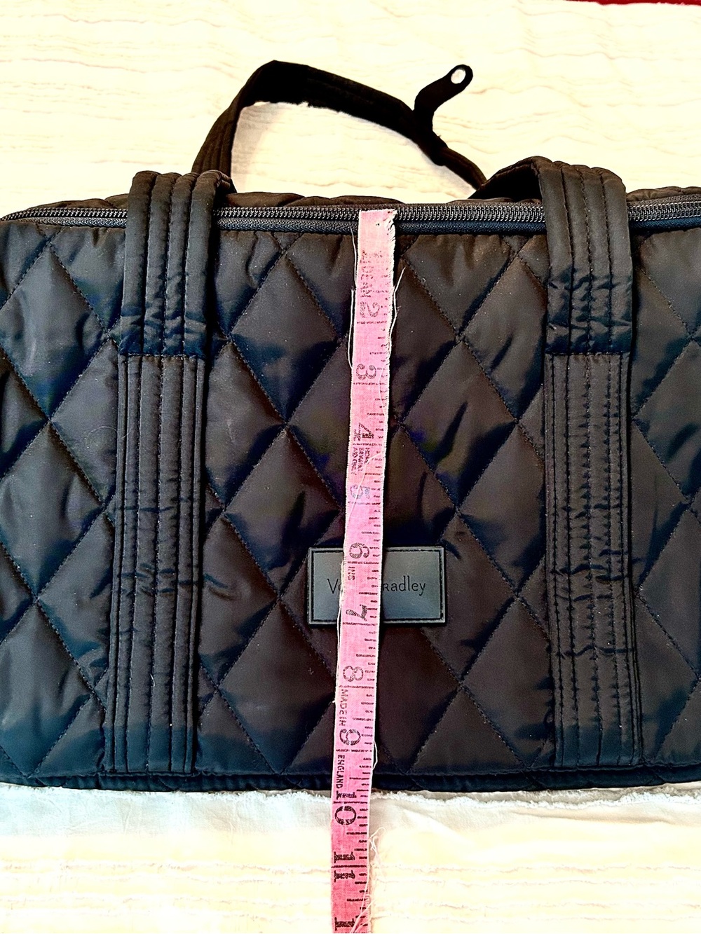 Vera Bradley Black Quilted Weekender Tote - Picture 4 of 4